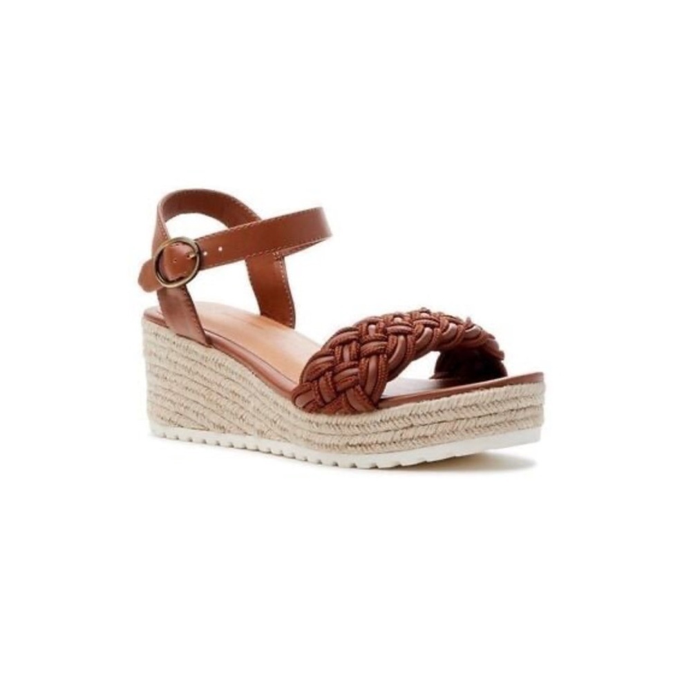 Time and Tru Women's Braided Wedge Sandals size 10 - Picture 2 of 3